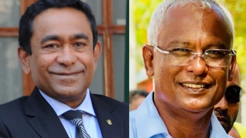 Contestants of the Maldives 2018 Presidential Election - Incumbent President Abdulla Yameen and Ibrahim Mohamed Solih. 