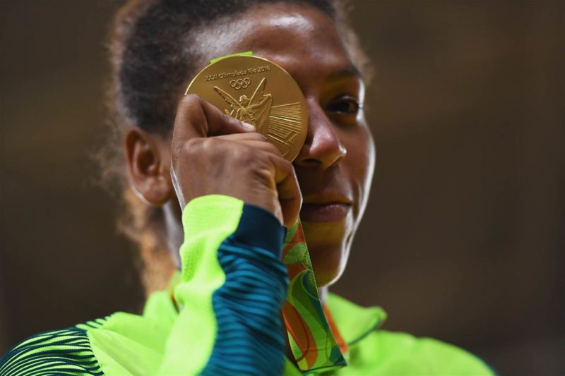 Rafaela Silva, Brazil's first gold medal at the Rio Olympics. Photo: David Ramos/Getty Images, used with permission from Rio2016.