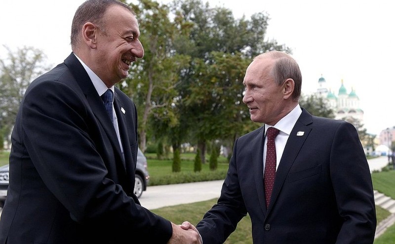 Rencontre entre le Président Aliyev et le Président Poutine en 2014. Photo officielle du gouvernement russe.