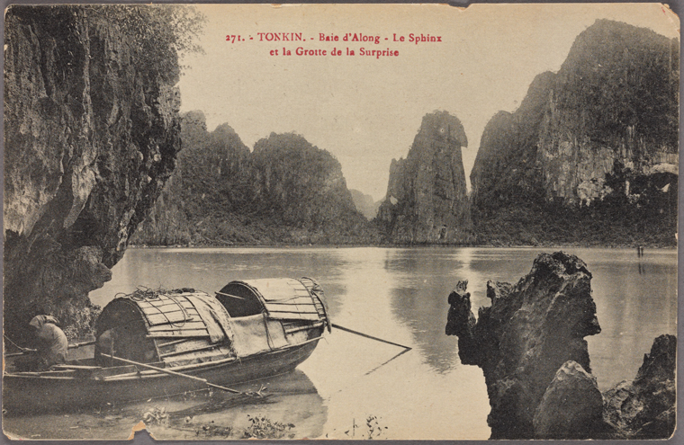 Ha Long Bay is now a famous tourism destination and UNESCO World Heritage Site. Photo from The New York Public Library Digital Collections. 1900 - 1909. 