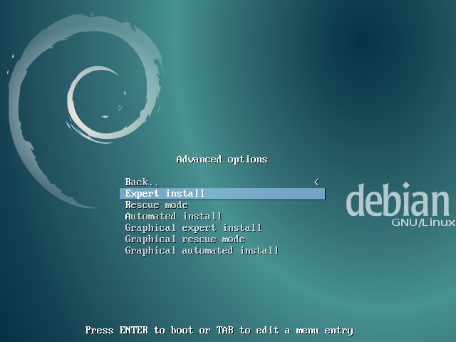 Démarrage de l’installation Debian Démarrage de
l’installation Debian