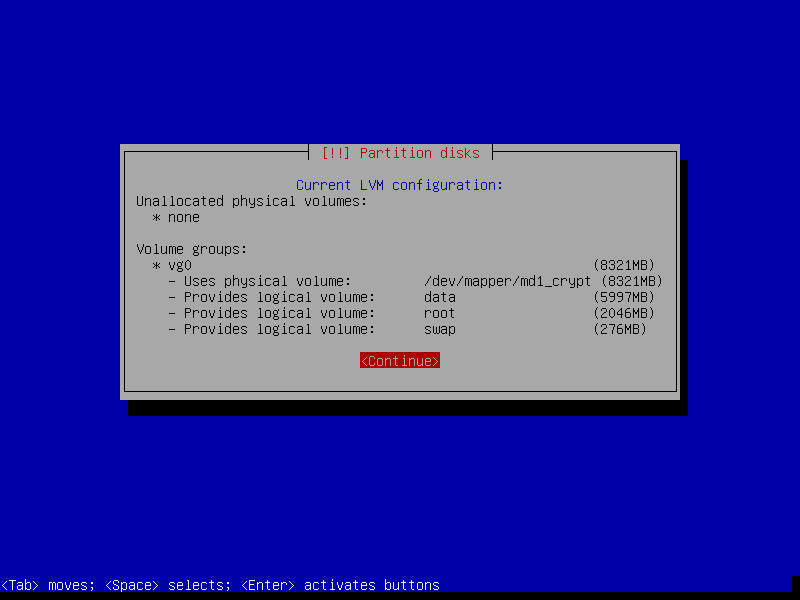 Détail des volumes logiques Détail des volumes logiques