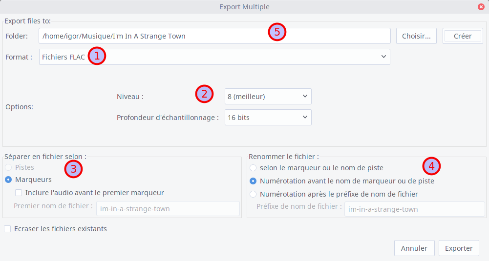 Export multiple