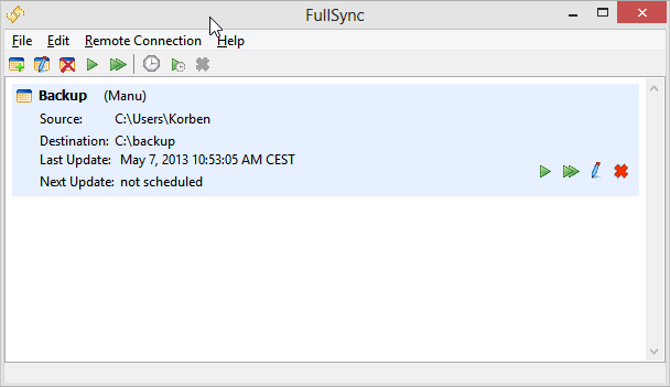 FullSync 2013 05 07 10 53 12 FullSync   Un outil de sauvegarde et de synchronisation pour Windows