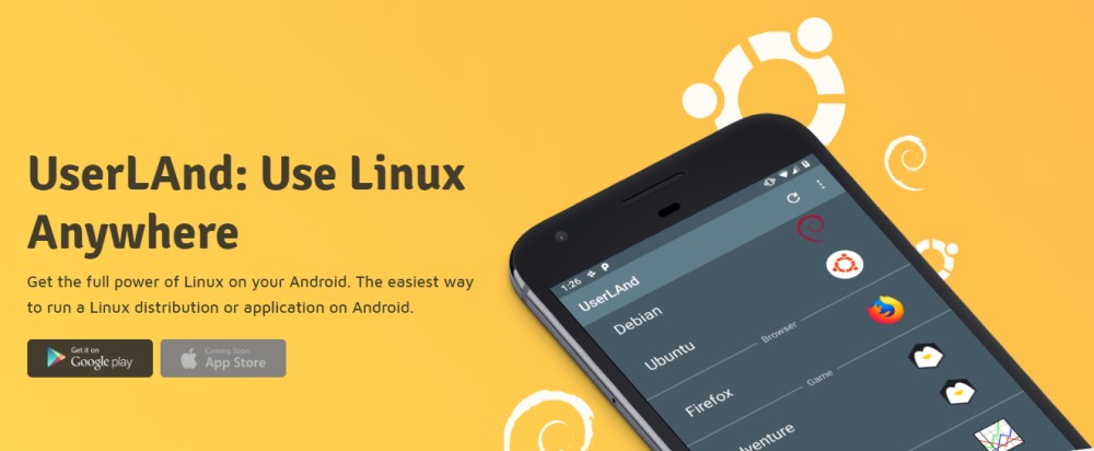 Application Android Userland pour avoir Linux sur son phone