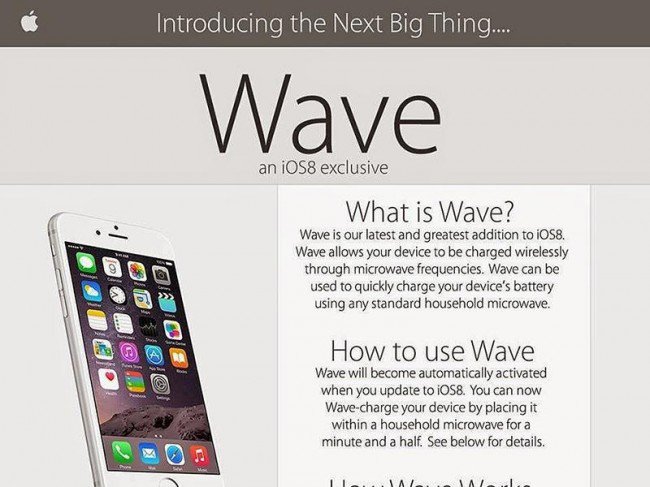 apple wave 650x487 Comment recharger son iPhone dans un micro onde ?