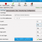 gadmin sshd server settings 150x150 Une interface pour vos logiciels GNU/Linux