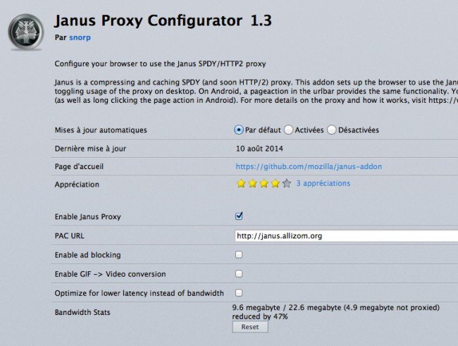 mozilla janus1 650x491 Testez Janus, léquivalent dOpera Turbo pour Firefox
