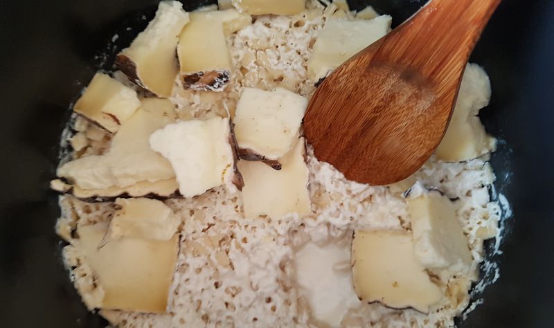 incorporer le fromage et mélanger