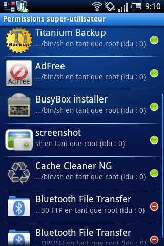 Gérer les droits root avec l'application «Permissions su» Gérer les droits root avec l'application «Permissions su»