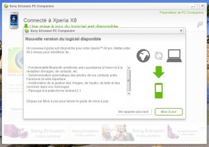 Refuser les mises à jour du téléphone que propose PC Companion