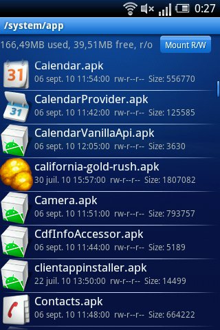 Supprimer des applications pré-installées avec Root Explorer Supprimer des applications pré-installées avec Root Explorer