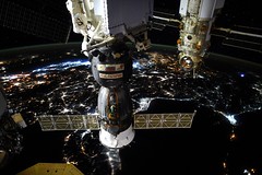 Cygnus solar panel, Soyuz, MLM