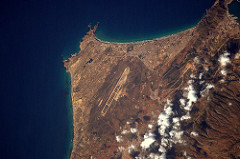 Algeria airport from space