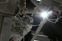 Shane sunglint spacewalk