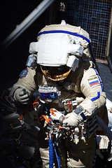 Pyotr spacewalking
