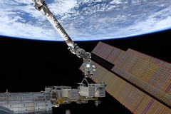 Canadarm and solar array