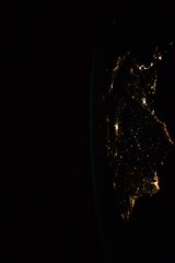 Portugal and Spain at night