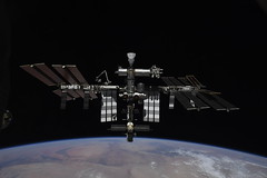 Soyuz view of Space Station