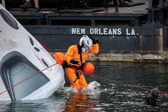 In the water but not spacewalk training