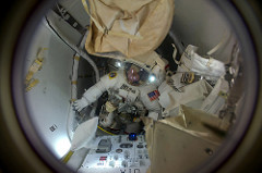 Shane before the spacewalk