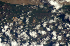 Launchpads seen from space