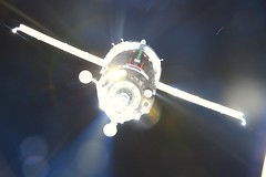 Soyuz MS-19 in the light