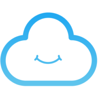 logo de cozy, nuage qui sourit