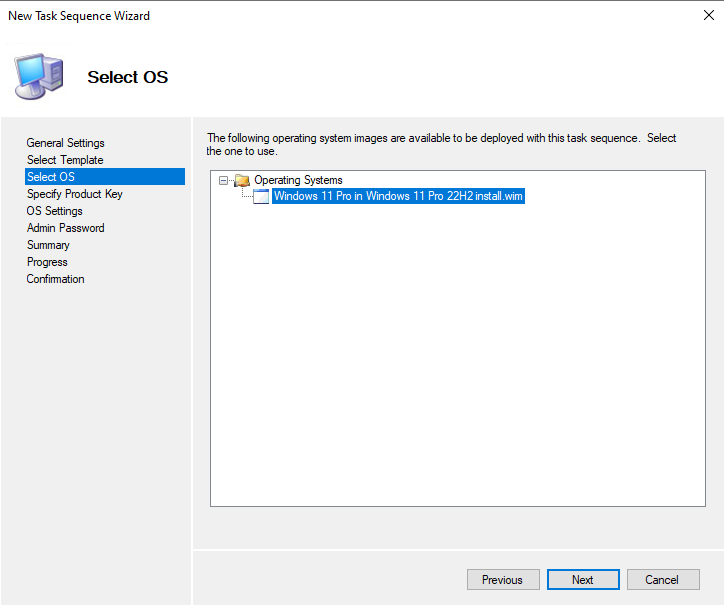 MDT avec Windows Server 2022 - Créer une séquence de tâches - Etape 4