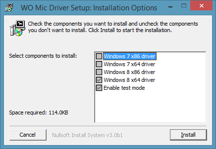 Installation du driver WO Mic