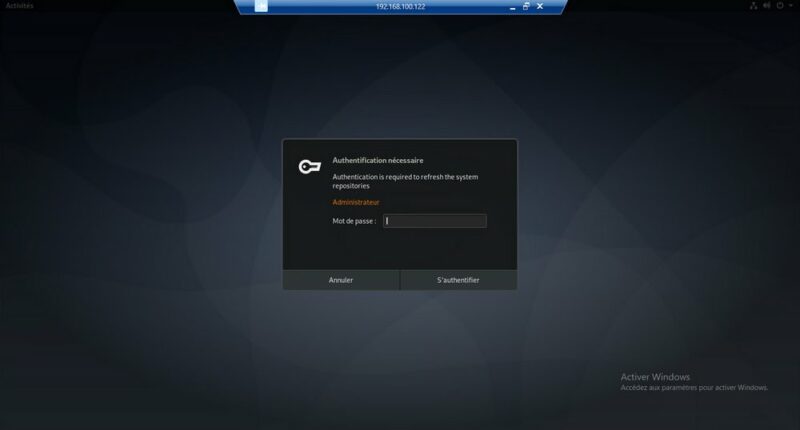 Authentication is required to refresh the system repositories