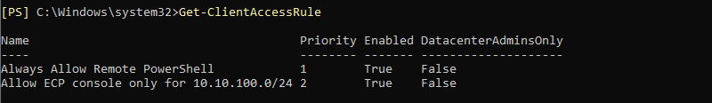 Exchange 2019 - Client Access Rules ECP