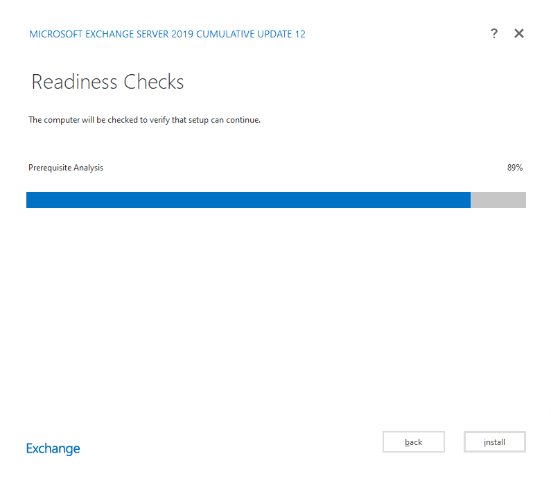 Installer Exchange Server 2019 - Etape vérification des prérequis