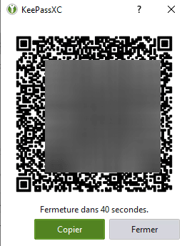 KeePassXC - TOTP - Afficher le QR code (exemple)