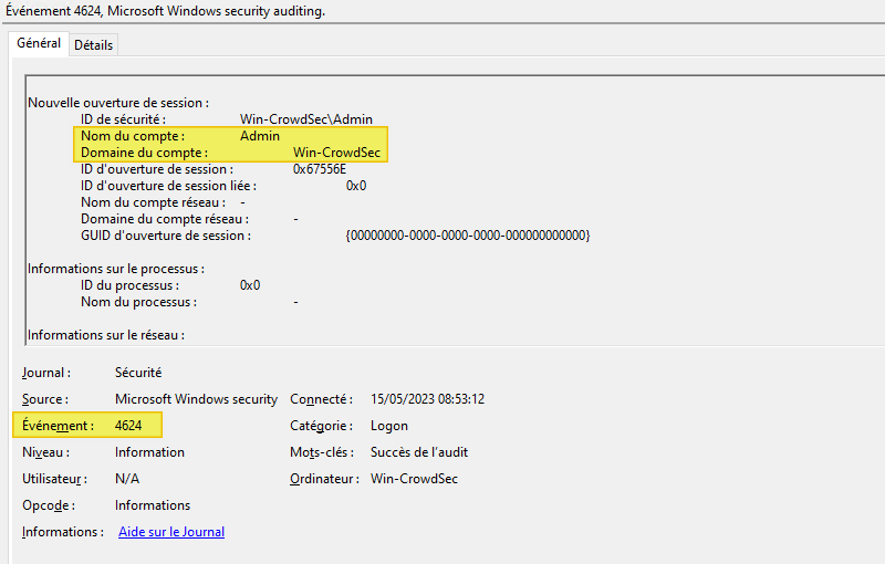 CrowdSec - Windows Server - EventID 4624