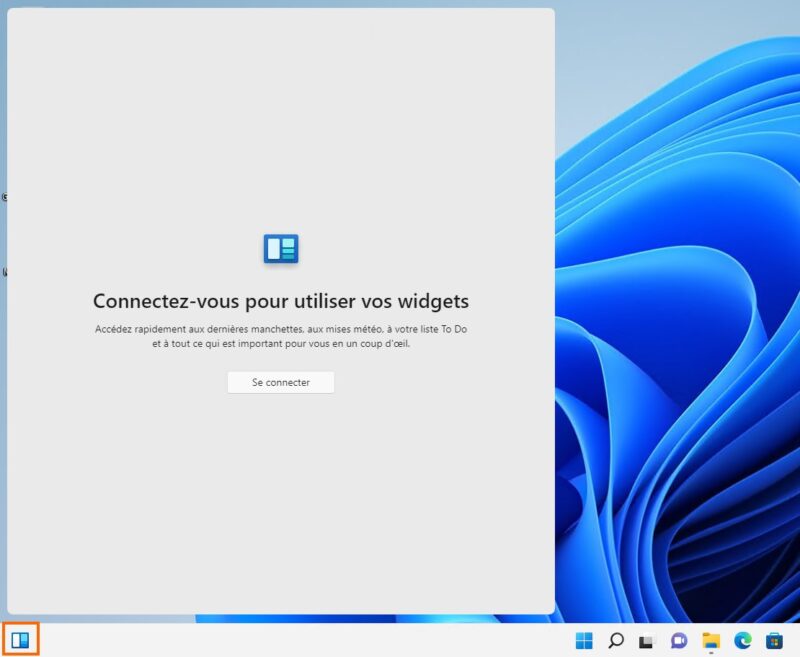 désactiver les widgets de Windows 11
