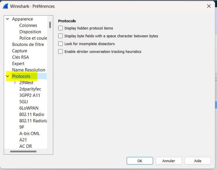 Wireshark - Personnaliser un protocole