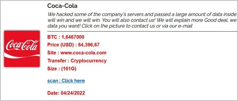 Piratage Coca-Cola
