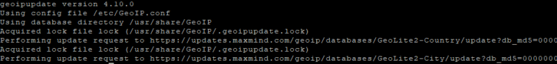 geoipupdate - Mise à jour des bases