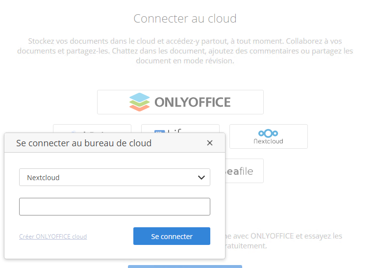 Connecter ONLYOFFICE Editors à Nextcloud