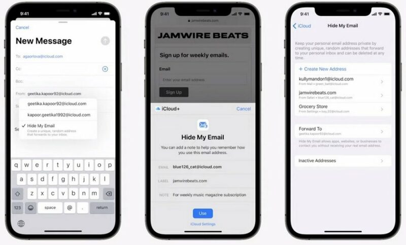 iCloud+ : Hide My Email