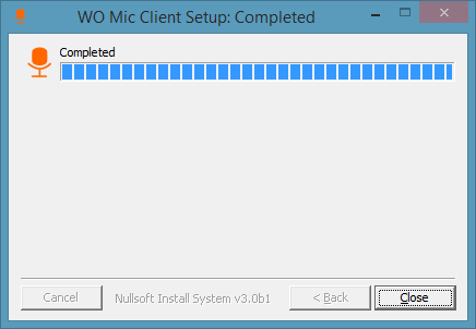 Installation de WO Mic Client