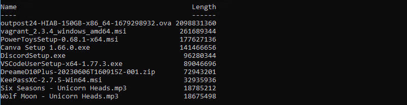 PowerShell - Top 10 des fichiers volumineux - 1