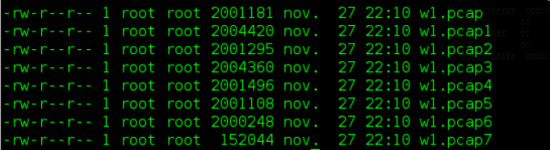 Nomenclature des fichiers incrémentés tcpdump pcap fichier