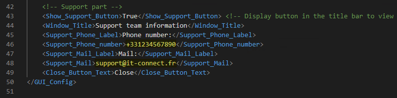Windows - SelfX - Infos support tel e-mail