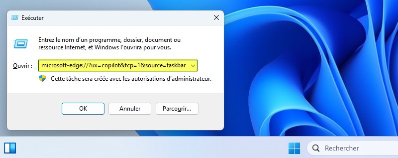 Microsoft Copilot en France sur Windows 11