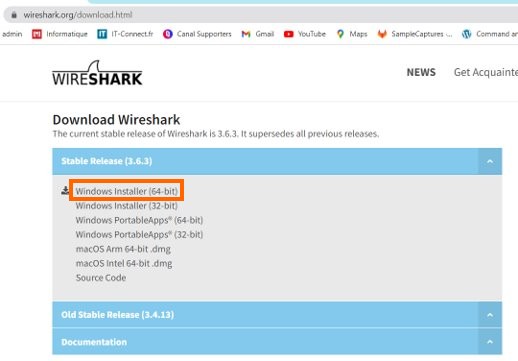 Télécharger Wireshark pour Windows 11