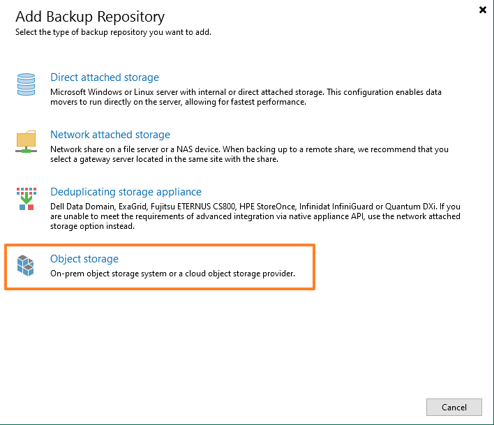 Veeam Backup et Replication 12 - Ajouter S3 Storage Leviia - 2