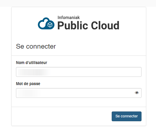Infomaniak - Public Cloud - Connexion OpenStack