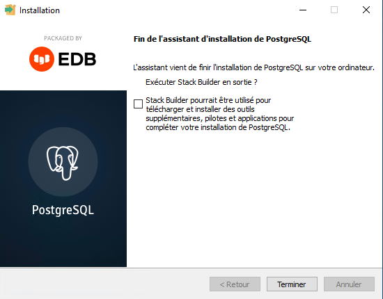 ONLYOFFICE Docs - Installer PostgreSQL - Etape 9